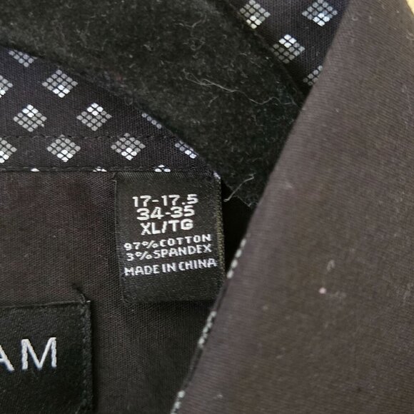 Nick Graham NWT Black Contrast Cuff Stretch Modern Fit Dress Shirt Size XL - Picture 6 of 6